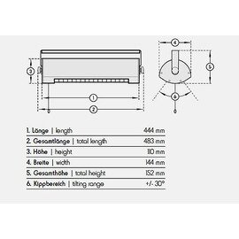 Infrarotheizstrahler 1400 weiß zur Wand- | Deckenmontage 1,4 kW ohne Schalter  L 444 mm Produktbild 1 S