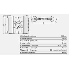 Infrarotheizstrahler 2800 mit Masthalterung titanfarben | Anzahl Strahler 2 Produktbild 1 S