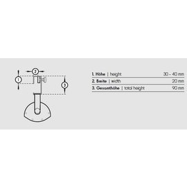 Sprossenhalterung, klein, für Wärmestrahler, nano-anthrazit, 30- 40mm x 20, (ohne Strahler) Produktbild 1 S