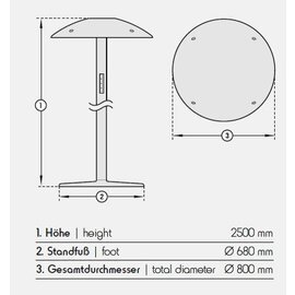 Terrassenheizer Sundowner mit Tisch anthrazit Standgerät 8 kW Produktbild 1 S