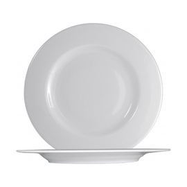 Teller flach Ø 260 mm ISCHIA WHITE Porzellan weiß rund Produktbild