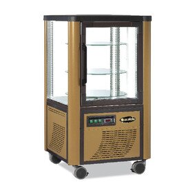 Panorama-Kühlvitrine 230 G LED goldfarben 230 ltr 230 Volt | 3 Borde Produktbild