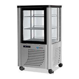 Panoramavitrine 230F silberfarben 700 mm x 700 mm H 1280 mm Produktbild