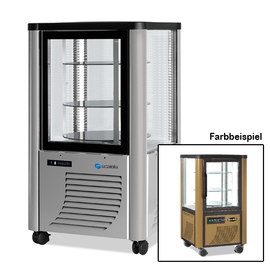 Panoramavitrine 230G goldfarben 700 mm x 700 mm H 1280 mm Produktbild