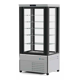 Panorama-Kühlvitrine MITHRA L silberfarben 890 mm x 710 mm H 1870 mm Produktbild