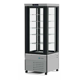 Panorama-Kühlvitrine MITHRA M silberfarben 690 mm x 720 mm H 1870 mm Produktbild