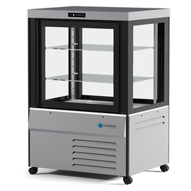 Panorama-Kühlvitrine MITHRA SL silberfarben 890 mm x 710 mm H 1280 mm Produktbild