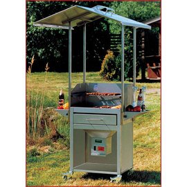 Gewerbegrill THÜROS® III Standgerät mit Überdachung  H 2200 mm Produktbild