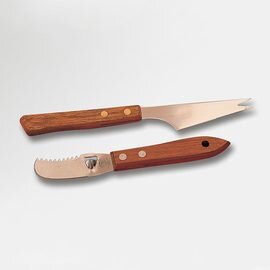 Barmesser gerade Klinge Doppelspitze Sägeschliff | holzfarben  L 18,4 cm Produktbild