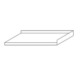 Arbeitsplatte 2800 mm  x 700 mm Aufkantung 40 mm hinten | 40 mm rechts Produktbild