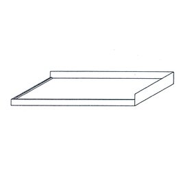 Arbeitsplatte 800 mm x 600 mm Aufkantung hinten | rechts | Wulstrand Produktbild