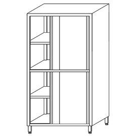 Durchreichehochschrank KDT-208 | geteilte Schiebetüren L 800 mm x 600 mm H 1800 mm Produktbild