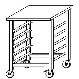 Transportwagen | 5 Einschübe | 640 mm x 700 mm H 850 mm | fahrbar Produktbild