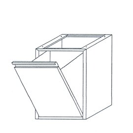 Unterbauabbfallbehälter 45 ltr Edelstahl  L 420 mm  B 540 mm  H 600 mm Produktbild