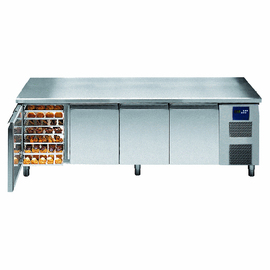 Bäckereikühltisch PREMIUMLINE BKTF 4020 M mit Maschine 520 ltr | 4 Volltüren | Aufkantung Produktbild