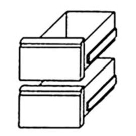 212012 Kühltisch-Schubladensatz 1/2 + 1/2 GN, 200 mm tief, Mehrpreis statt Tür - für Kühltische KTF 2***, 3*** u. 4*** Produktbild