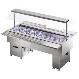Salatbar Isola 6M VT mit Hustenschutz | passend für 6 x GN 1/1 - 150 mm Produktbild