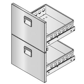 30.4116 Schubladensatz 1/2 + 1/2 GN anstatt Tür für Umluft-Getränketheke (Modelle Paris, Bergamo, London, Bristol, Palermo, Napoli) Produktbild