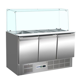 Saladette KBS 904 mit Glasaufsatz | 400 ltr | Umluftkühlung | Gastronorm Produktbild