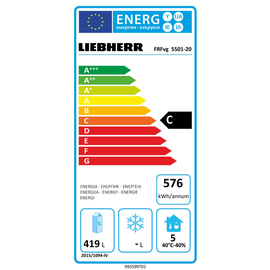 Umluft Gewerbekühlschrank FRFvg 5501 W | 571 ltr | Türanschlag wechselbar Produktbild 1 L