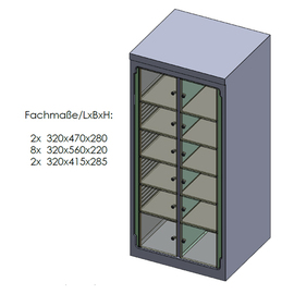 Gemeinschaftskühlschrank HZS 51-12 | 12 Fächer | Türanschlag rechts Produktbild 1 S