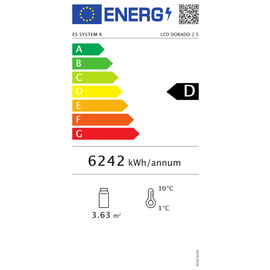 Freikühltheke Orbit 250 Statische Kühlung 880 Watt L 2580 mm | Rückschiebescheiben Produktbild 1 S