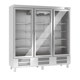 Edelstahlkühlschrank KU 1900 G mit 3 Glastüren | Umluftkühlung 1852 ltr | 1343,0 ltr Produktbild