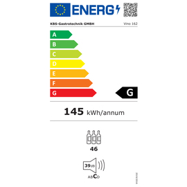 Weinkühlschrank VINO 162 Glastür Produktbild 1 S