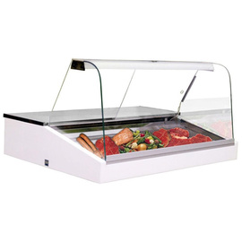 Mehrzweckvitrine Basic 100 | weiß L 990 mm B 945 mm H 730 mm Produktbild