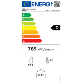 Glastürkühlschrank KBS 375 GU weiß 362 ltr | Umluftkühlung | Türanschlag rechts Produktbild 1 L