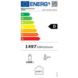 Glastürkühlschrank KBS 1250 GDU ST weiß | 1068 ltr | Umluftkühlung Produktbild 1 L
