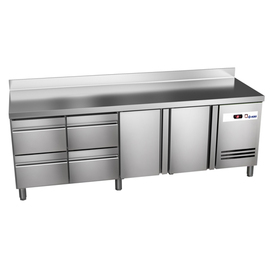 Kühltisch READY KT4004 Umluftkühlung 204 Watt 615 ltr | Aufkantung | 2 Volltüren | 4 Schubladen Produktbild