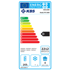 Tiefkühltisch READY TKT2000 Umluftkühlung 667 Watt 143 ltr | Aufkantung | 2 Volltüren Produktbild 1 S