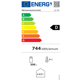 Glastürkühlschrank CD 350 LED weiß 350 ltr | Umluftkühlung | Türanschlag rechts Produktbild 1 L