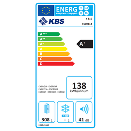 Energiespar-Kühlschrank K 310 schwarz 310 ltr | Statische Kühlung | Türanschlag rechts Produktbild 1 S