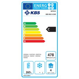 Umluft Gewerbekühlschrank KBS 402 U CHR | 400 ltr | Türanschlag wechselbar Produktbild 1 L