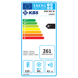 Kühl- und Gefrierkombination KGK 341W weiß 225 ltr + 90 ltr | Statische Kühlung Produktbild 1 L