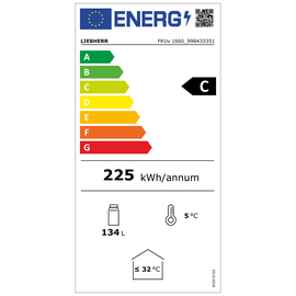 Volltürkühlschrank FKUv 1660 CHR 141 ltr | Umluftkühlung | Türanschlag rechts Produktbild 1 S