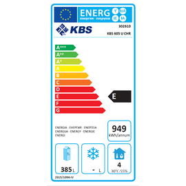 Gewerbekühlschrank GN 2/1 KBS 605 U CHR 600 ltr | Umluftkühlung | Türanschlag rechts Produktbild 1 L