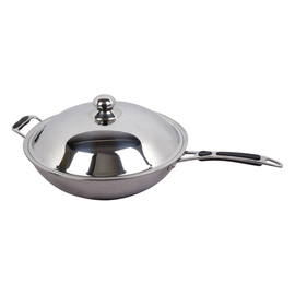 Wokpfanne | Induktion | Halte- und Soft-Grip-Stielgriff Ø 360 mm H 180 mm Produktbild