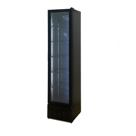 Glastürkühlschrank KBS 316 G Slim schwarz | Umluftkühlung | 405 mm x 435 mm H 1775 mm Produktbild