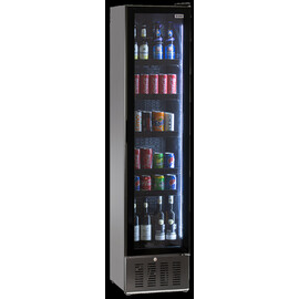 Glastürkühlschrank KBS 316 G Slim schwarz | Umluftkühlung | 405 mm x 435 mm H 1775 mm Produktbild