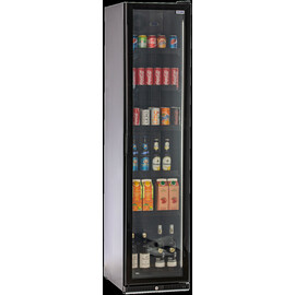 Glastürkühlschrank KBS 327 G Slim schwarz | Umluftkühlung | 450 mm x 630 mm H 1950 mm Produktbild