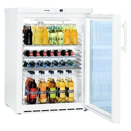 Glastürkühlschrank FKUv 1613 weiß | 148 ltr | Umluftkühlung Produktbild