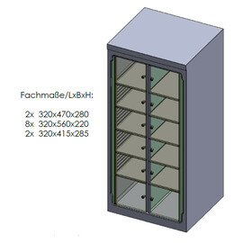 Gemeinschaftskühlschrank HZS 51-12 | 12 Fächer | Türanschlag rechts Produktbild 2 S