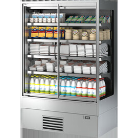 Wandkühlregal Lem 1935 CNS mit 3 Glastüren | Umluftkühlung Produktbild