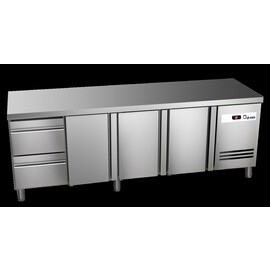 Kühltisch Ready KT4102 mit Arbeitsplatte 3 Türen 2 halbe Schublade Produktbild