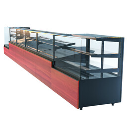 Backwarenverkaufstheke Bakery 90 cold Umluftkühlung 949 Watt | walnussfarben | 930 mm Produktbild 6 S