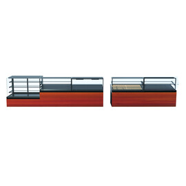 Backwarenverkaufstheke Bakery 90 cold Umluftkühlung 949 Watt | walnussfarben | 930 mm Produktbild 7 S