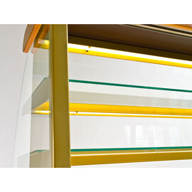 Kuchen-Verkaufstheke Jamaika 1400 mahagonifarben 230 Volt | 3 Borde | gerundet  | Krümelschublade Produktbild 5 S